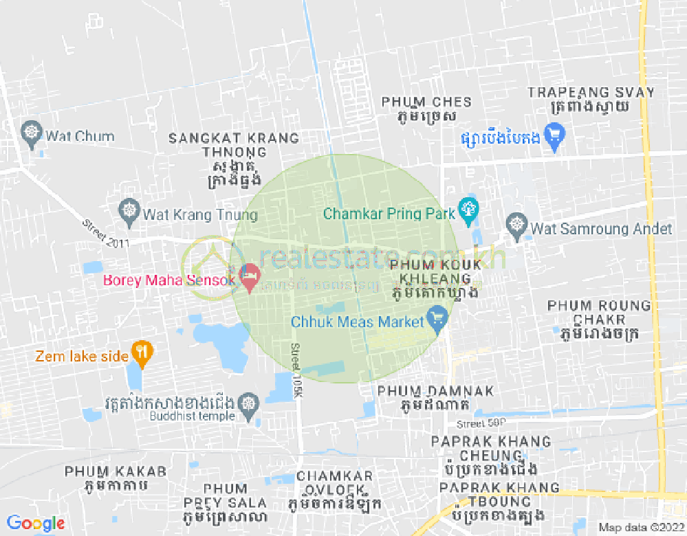 05, Trapeang Krasang군, 보리센차오구, 프놈펜 지도