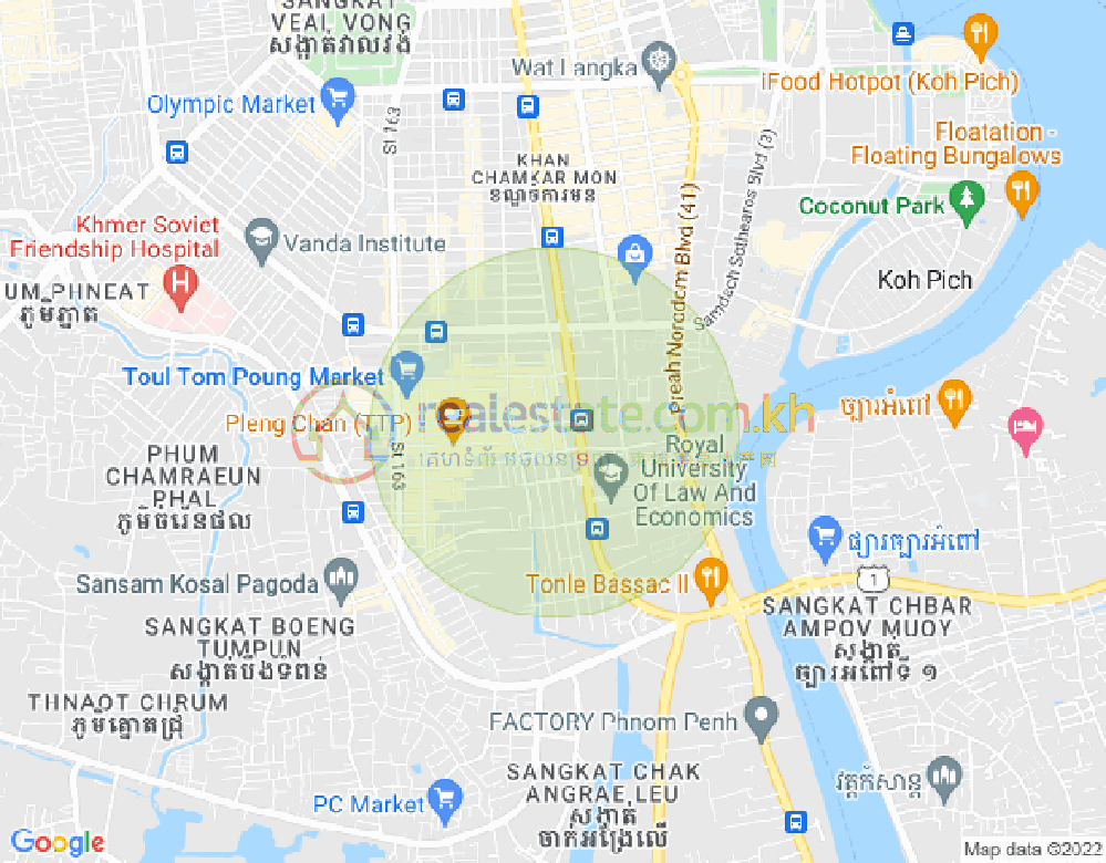 แผนที่ บึงตระเบก, จัมการมอน, พนมเปญ