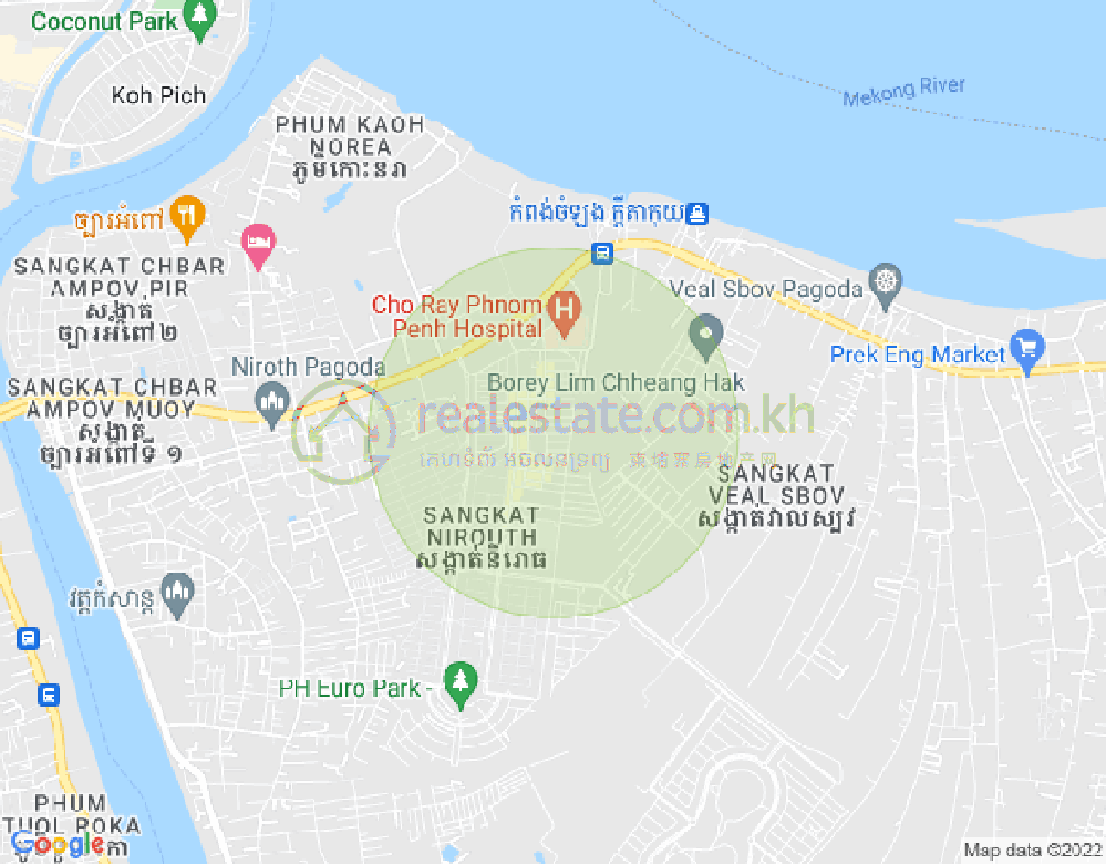 Nirouth分区, 铁桥头区, 金边地图