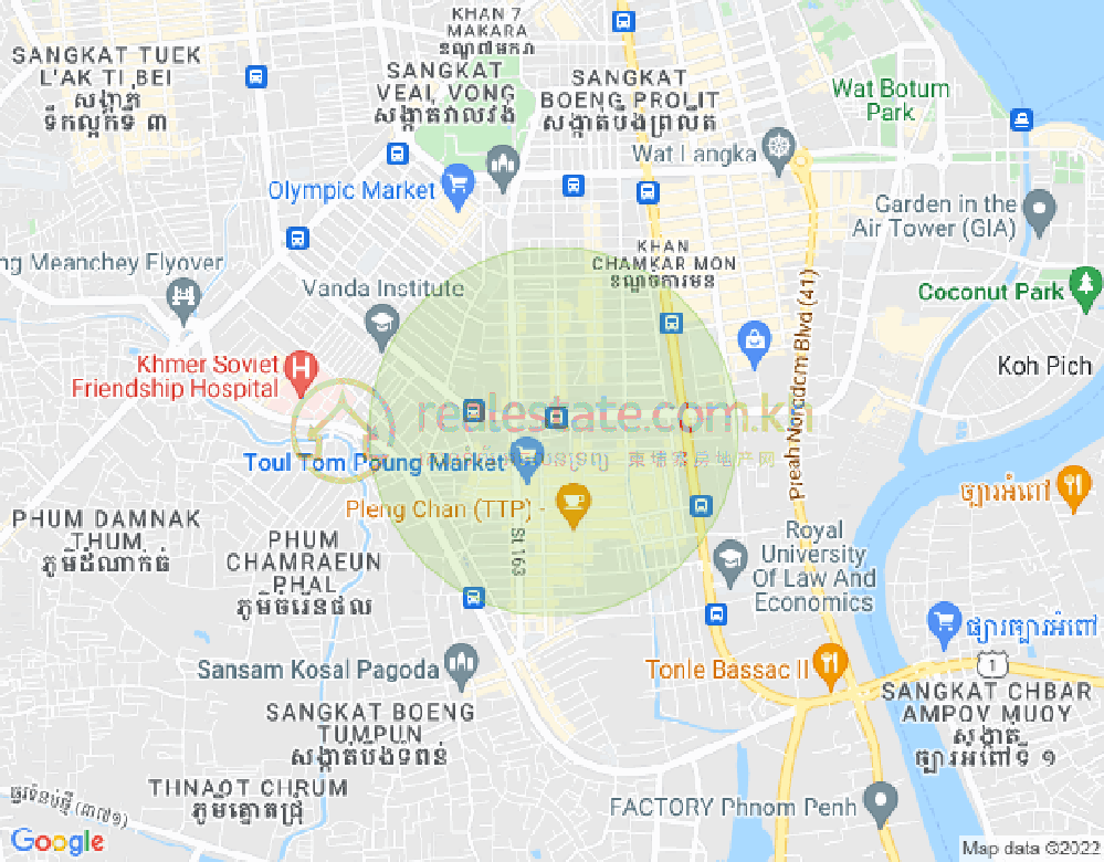 แผนที่ บีเคเค 3, บึงเกงกอง, พนมเปญ
