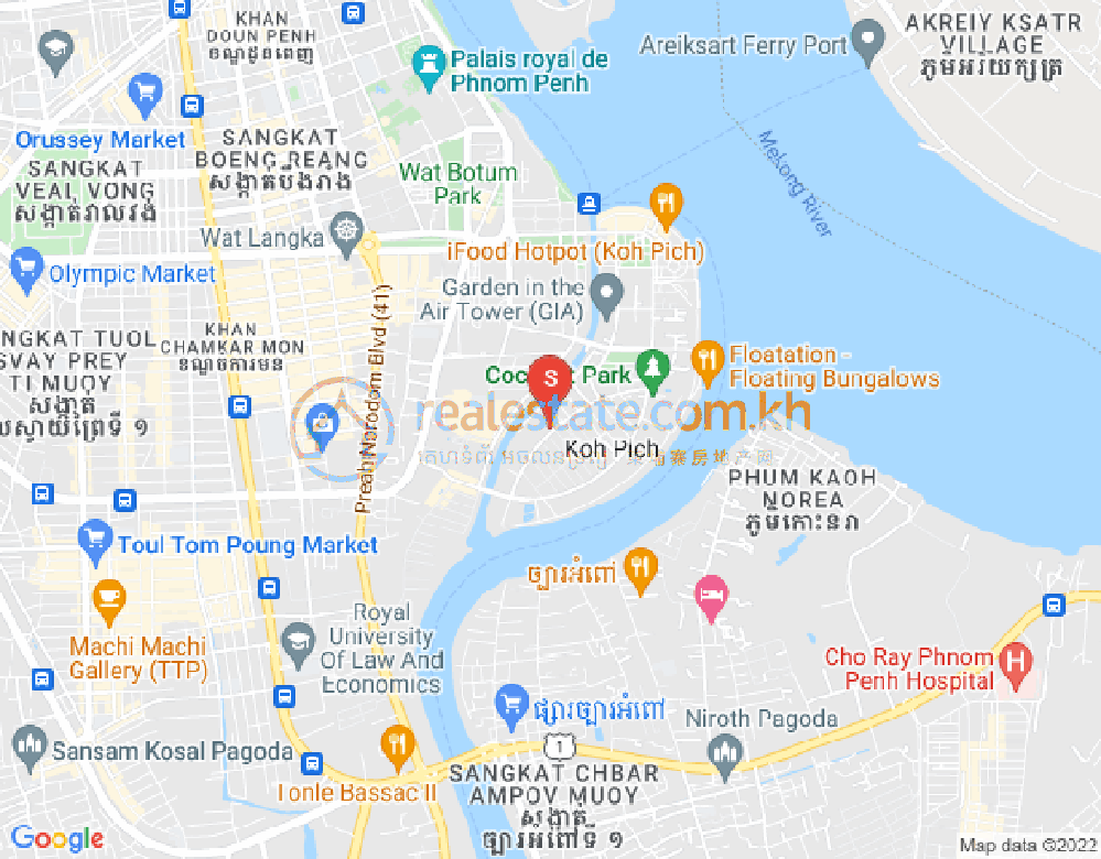 Mapa: D. I. Riviera Condominium