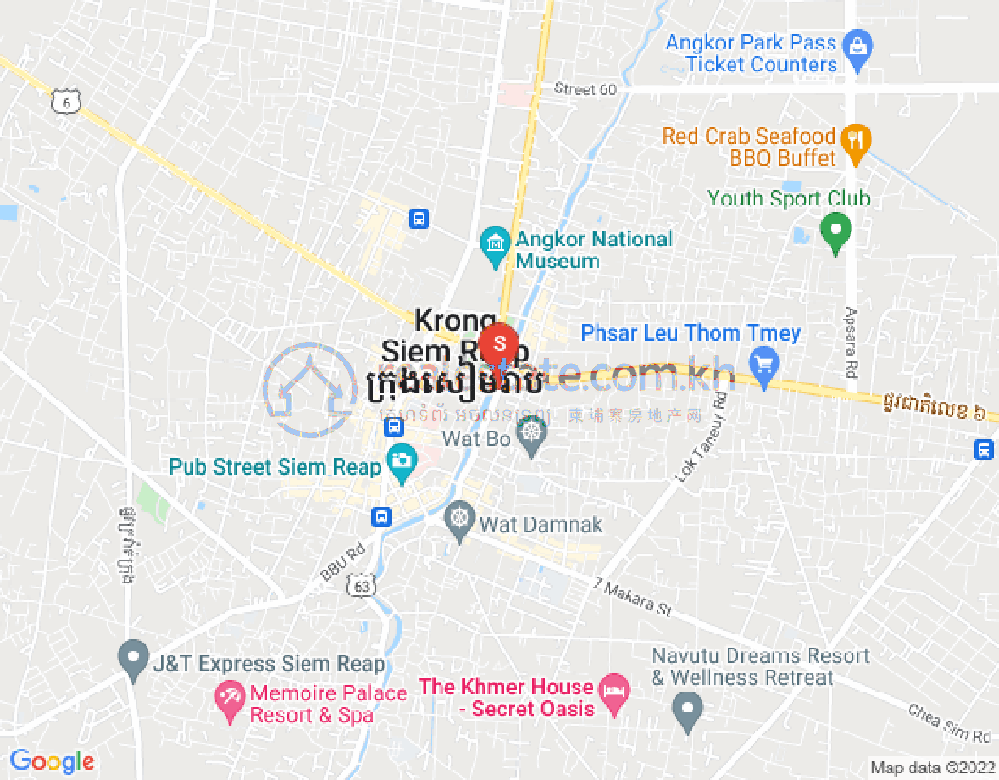 Map of Svay Dankum, Siem Reap