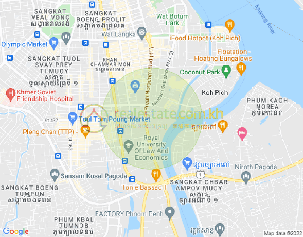 百色河分区, 占卡蒙, 金边地图