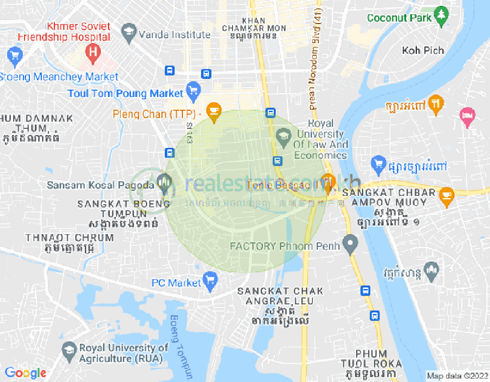 沙南哥分区, 占卡蒙, 金边地图