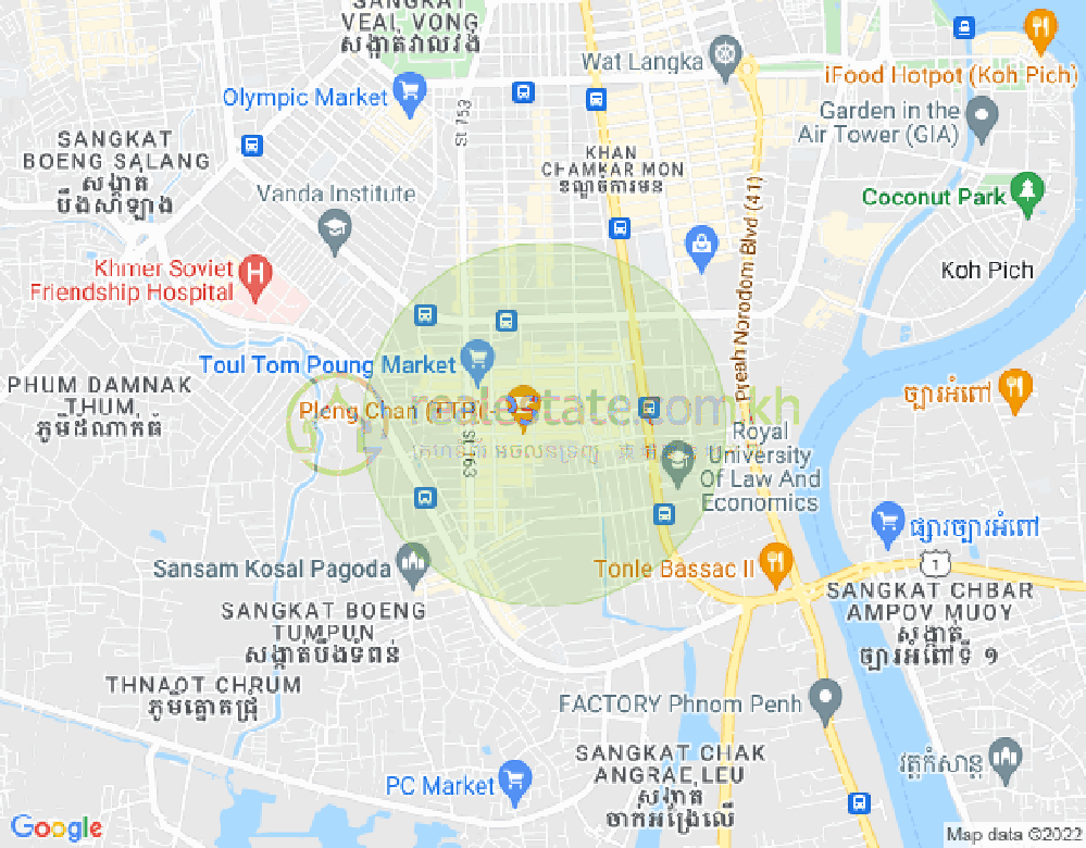 แผนที่ บึงตระเบก, จัมการมอน, พนมเปญ