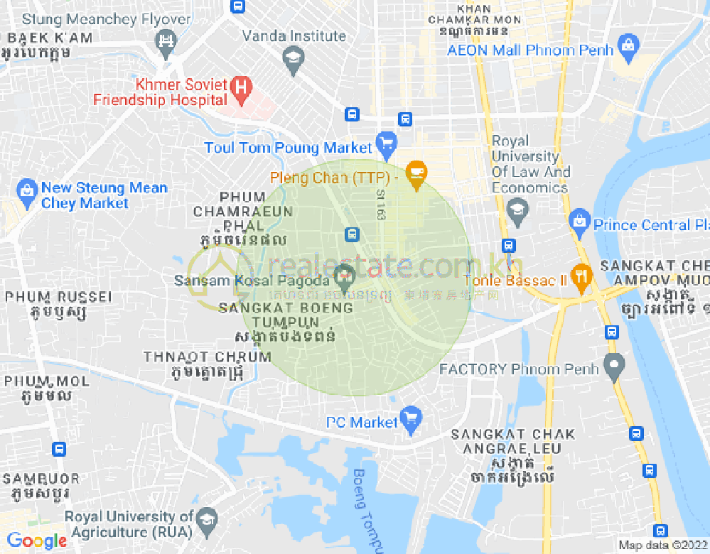 แผนที่ Boeung tumpun, เมียนเจ็ย, พนมเปญ