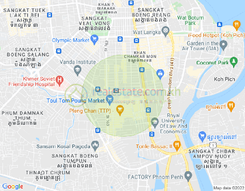 แผนที่ บีเคเค 3, บึงเกงกอง, พนมเปญ