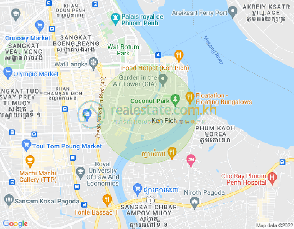 百色河分区, 占卡蒙, 金边地图