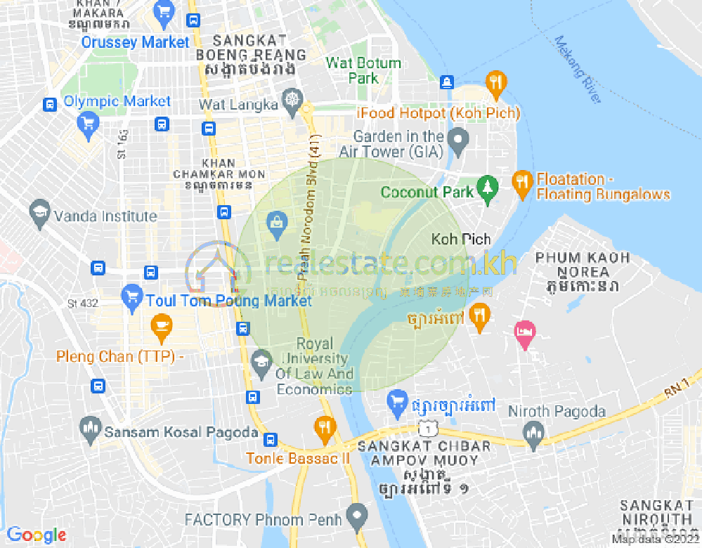 แผนที่ โตนเลบาสัก, จัมการมอน, พนมเปญ