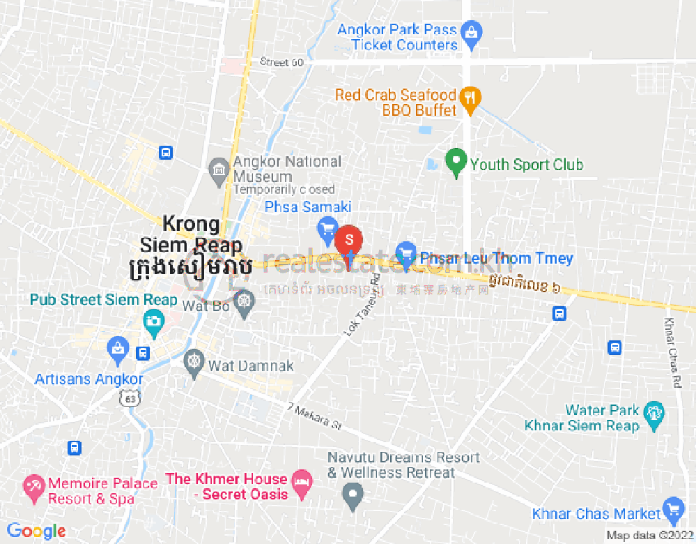 Sla Kram 分区, 暹粒地图
