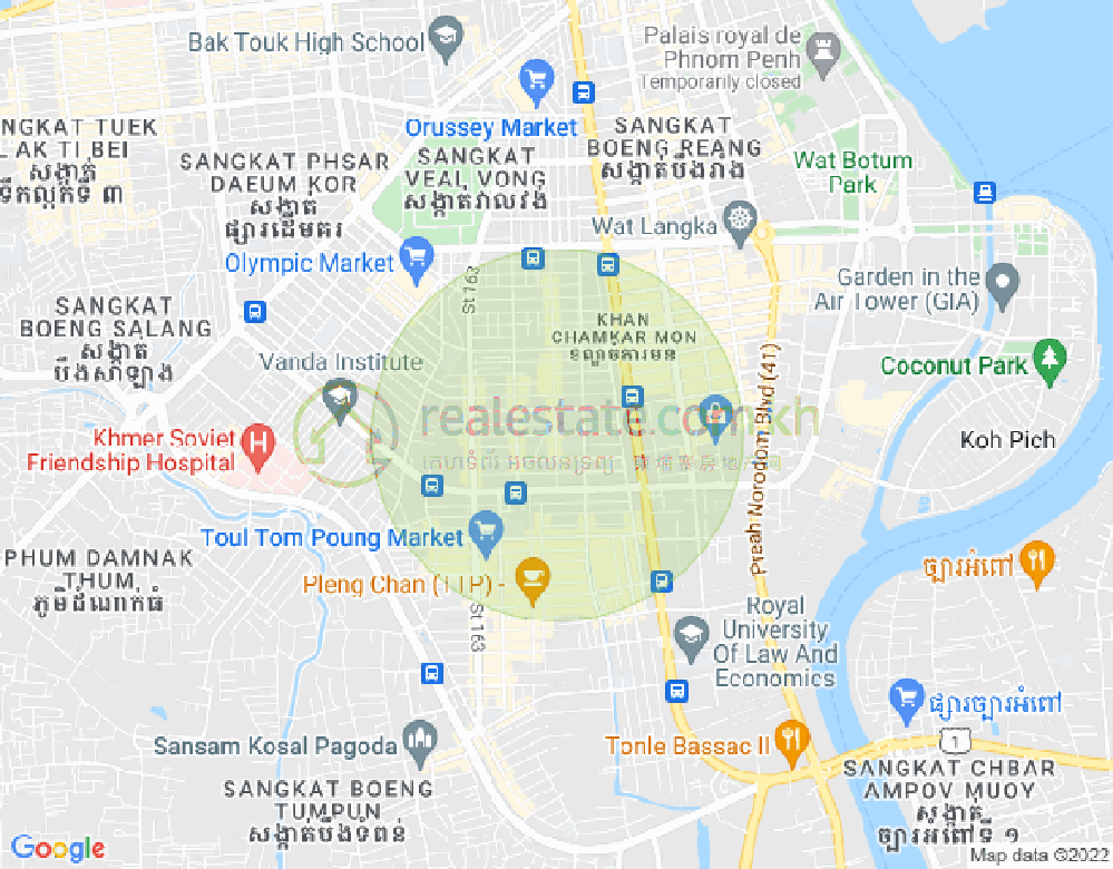 Map of BKK 3, Boeng Keng Kang, Phnom Penh
