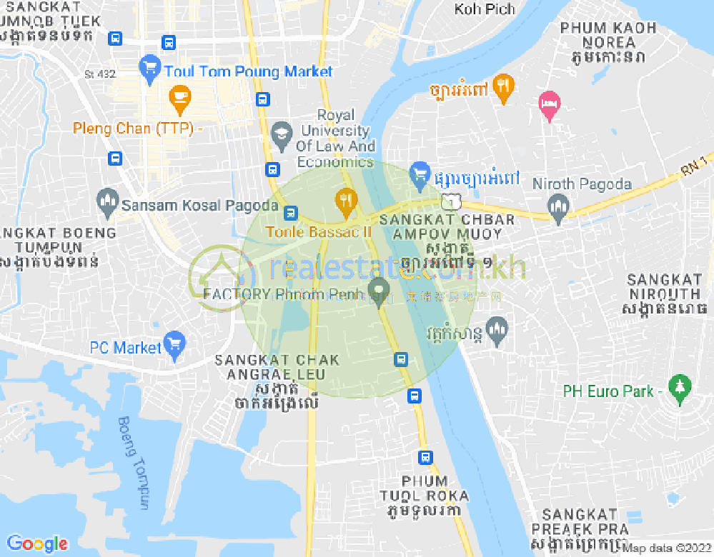 Map of Chbar Ampov I, Chbar Ampov, Phnom Penh