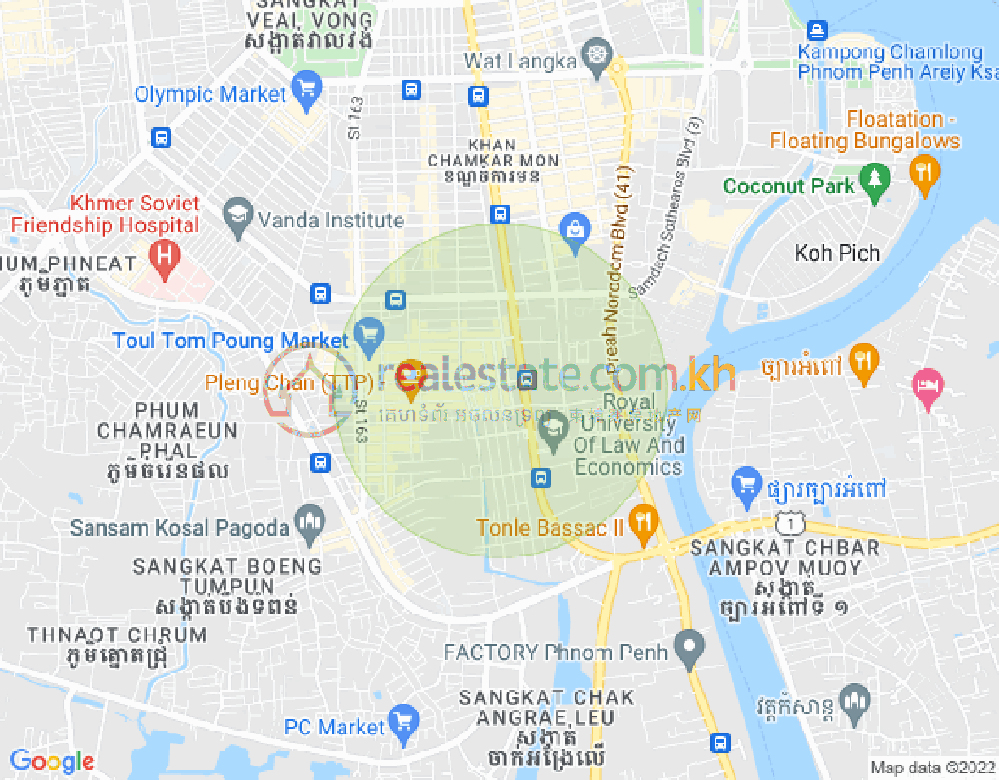 만화밀구역, 짬까몬, 프놈펜 지도