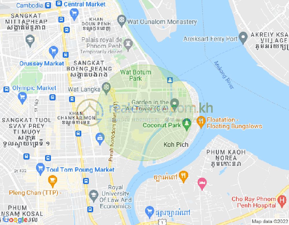 แผนที่ โตนเลบาสัก, จัมการมอน, พนมเปญ