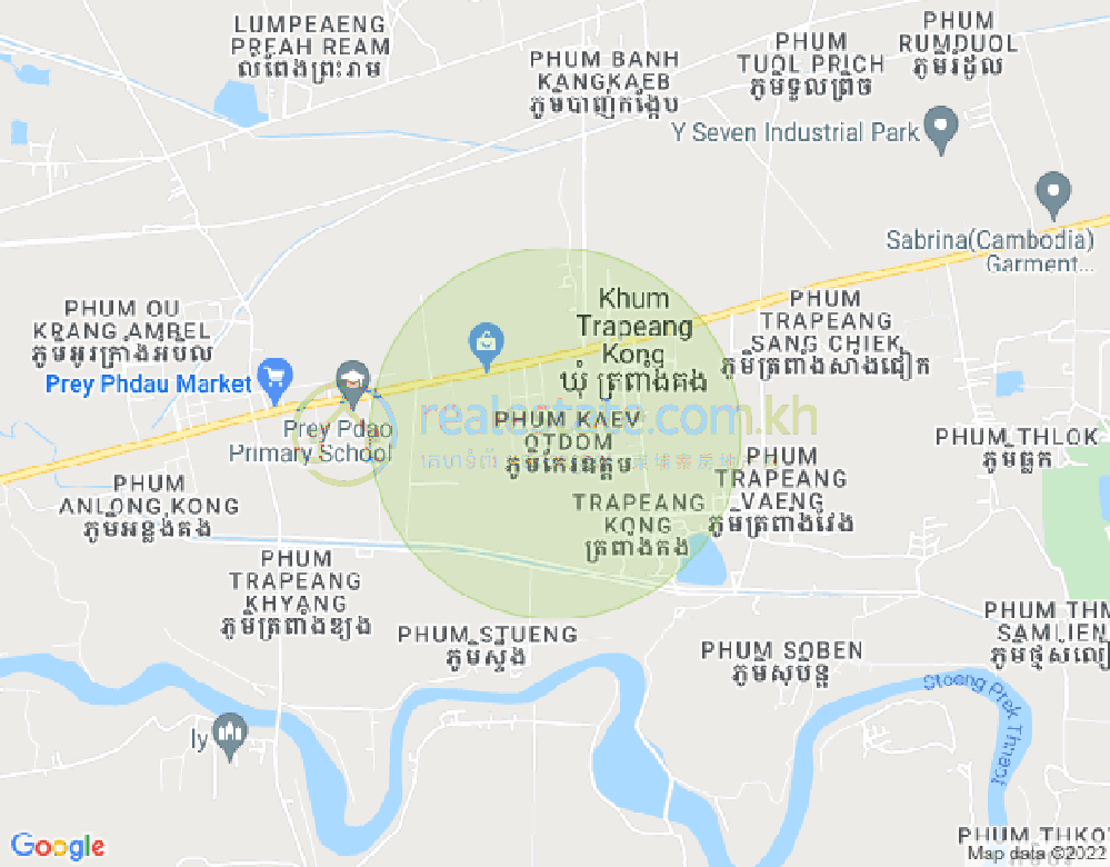 Mapa: Road 4 National, Trapeang Kong, Samraong Tong, Kampong Speu