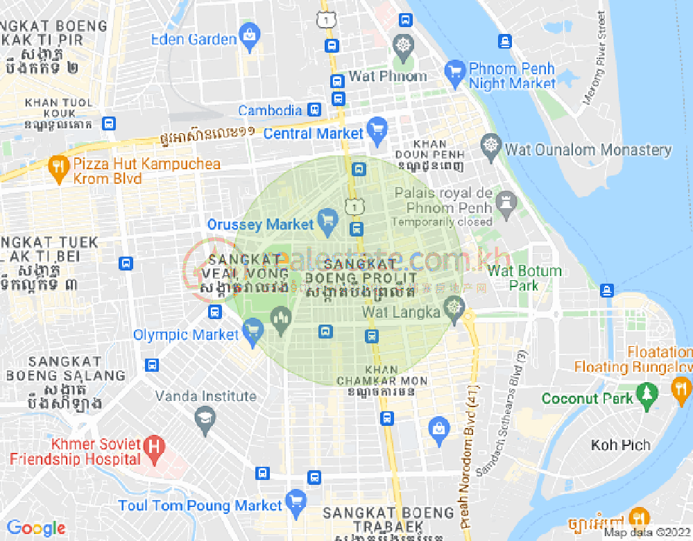 Boeung Prolit分区, 马卡拉区, 金边地图