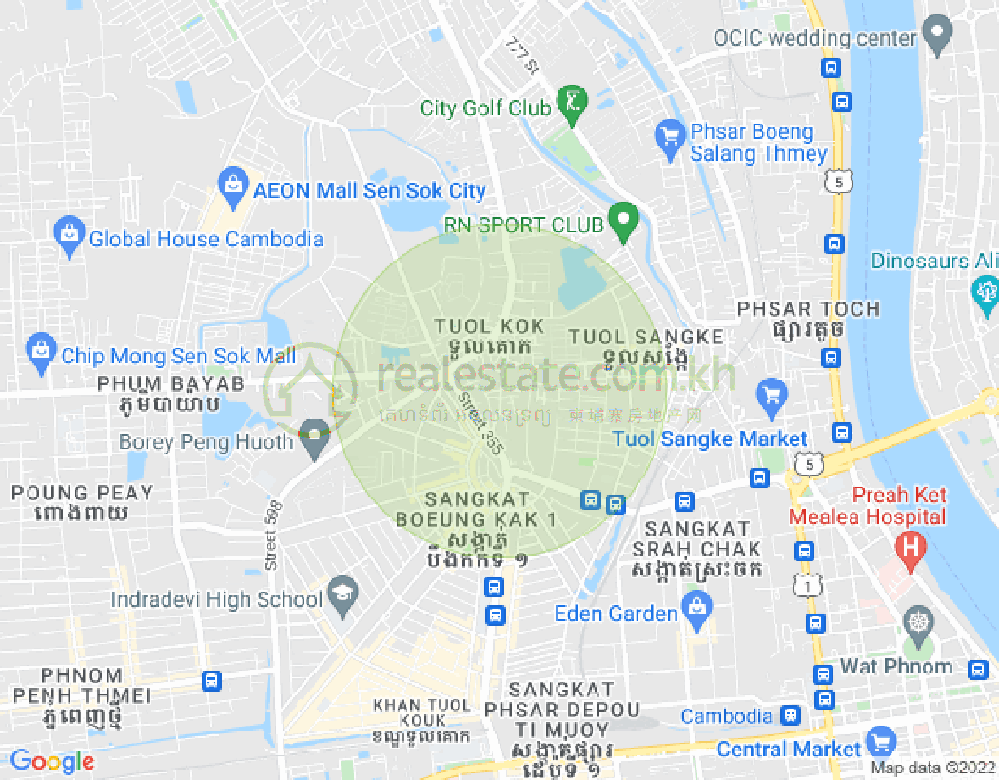 레이시교외, 프놈펜 지도