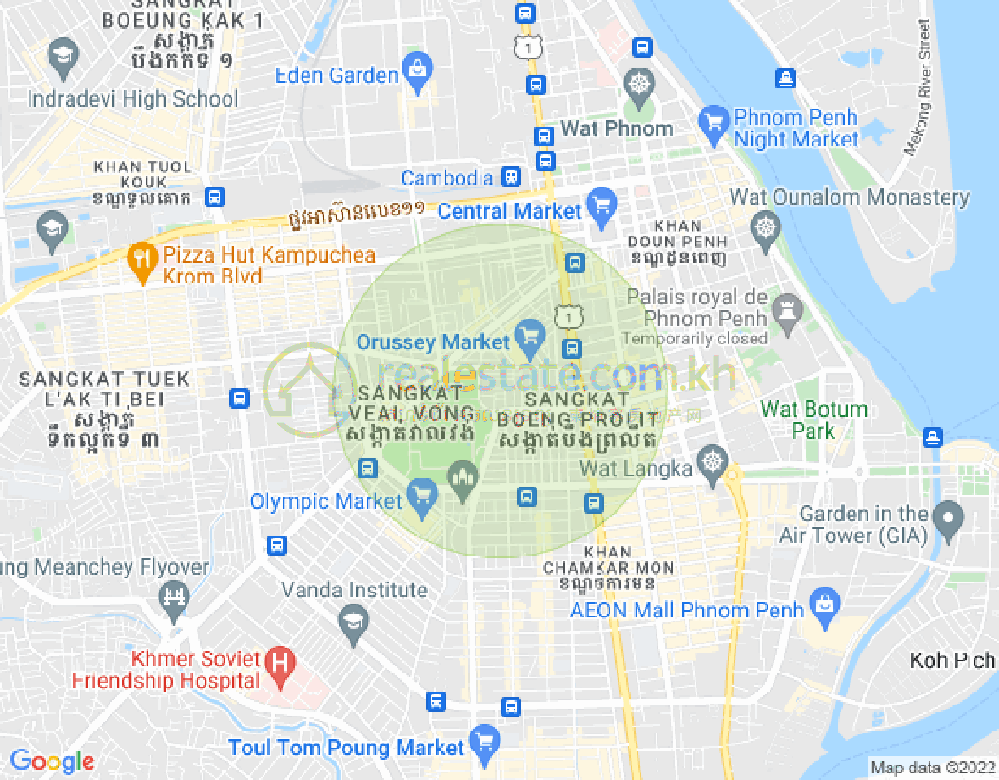 Veal Vong镇, 马卡拉区, 金边地图