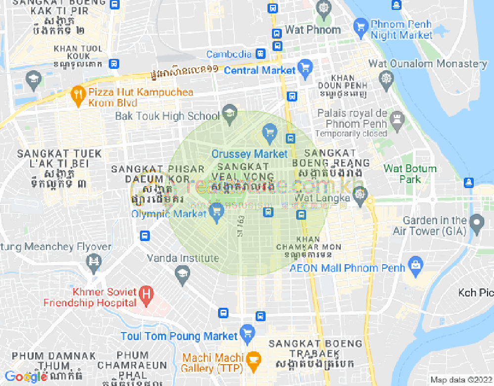 Veal Vong镇, 马卡拉区, 金边地图