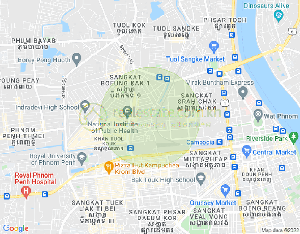 Mapa: Phnom Penh Thmey, Sen Sok, Phnom Penh