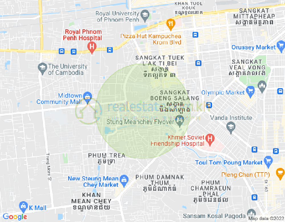 Khmuonh分区, 森速区, 金边地图