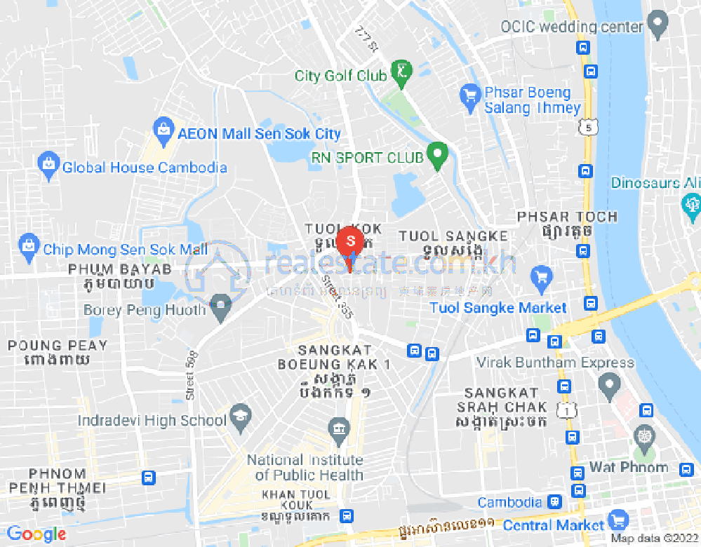 雷西郊区, 金边地图