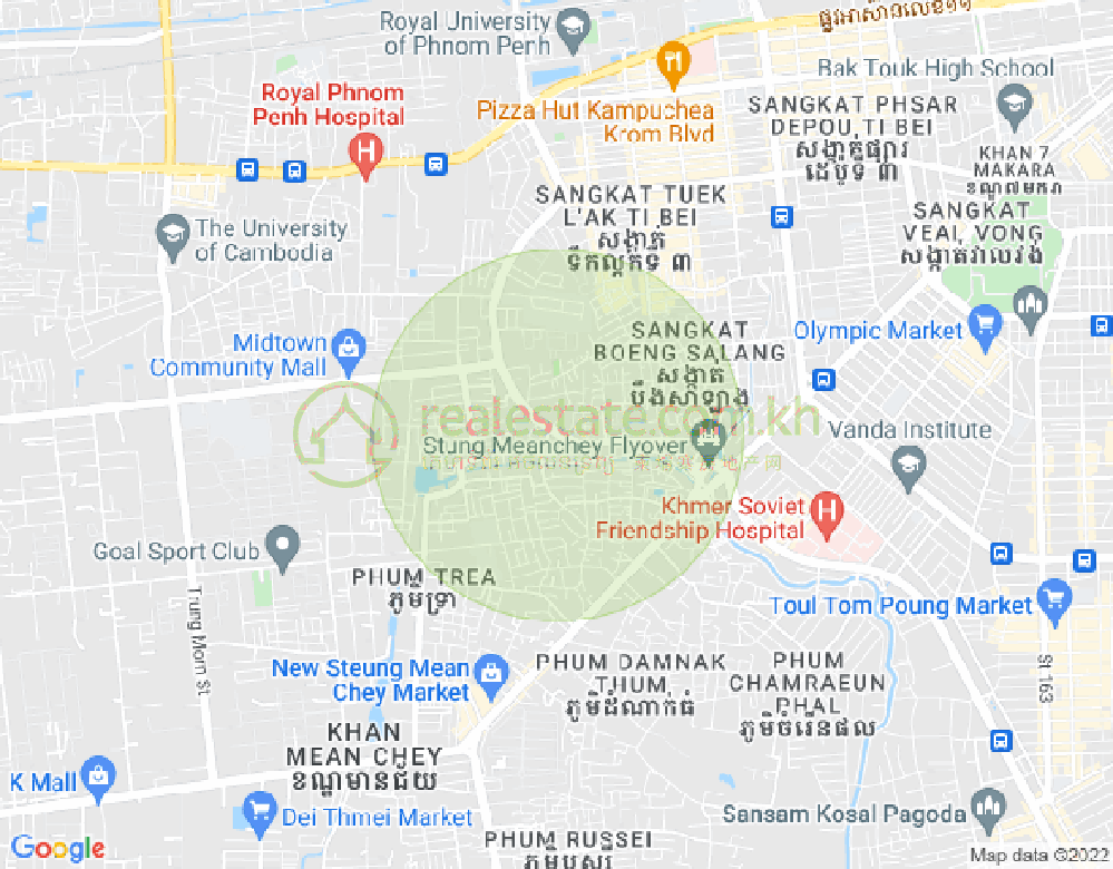 แผนที่ ขมวญ, แซนสก, พนมเปญ