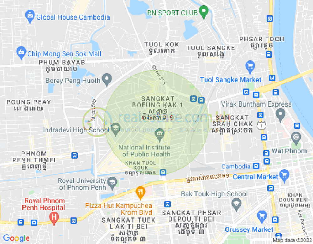 万谷湖1分区, 堆谷区, 金边地图