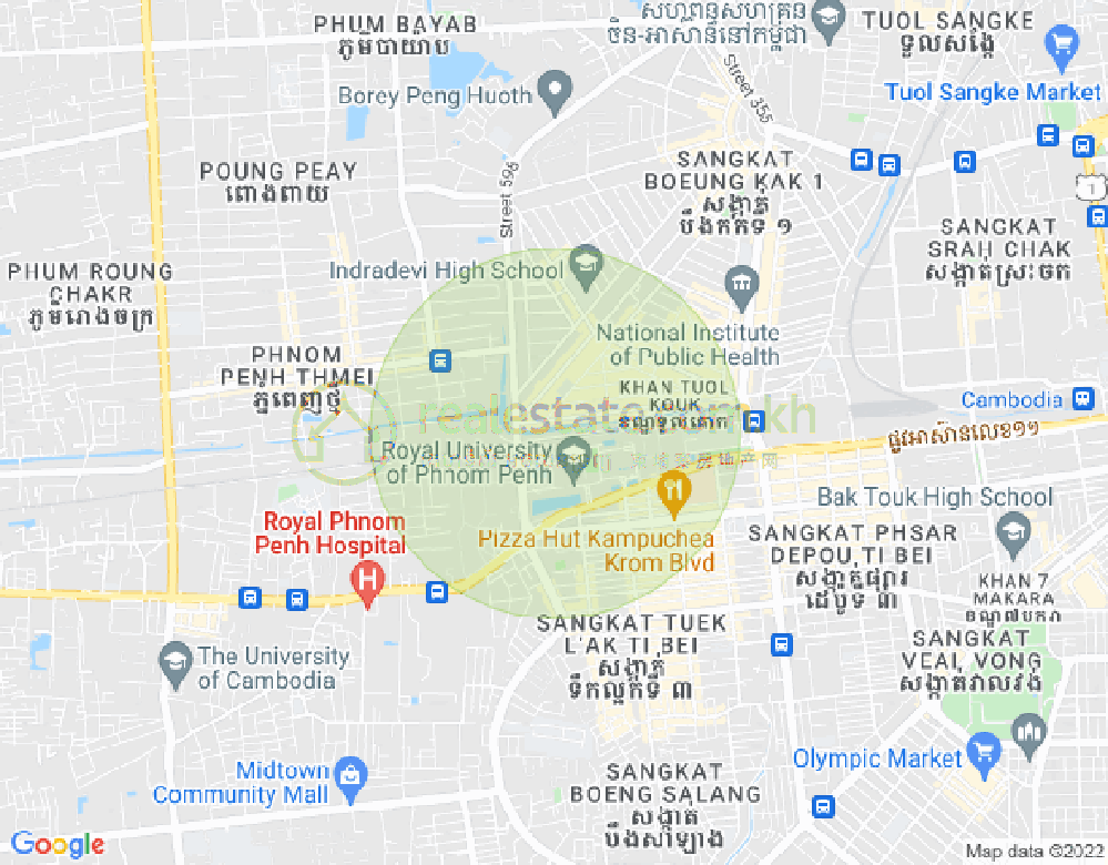 Map of Phsar Depou I, Toul Kork, Phnom Penh