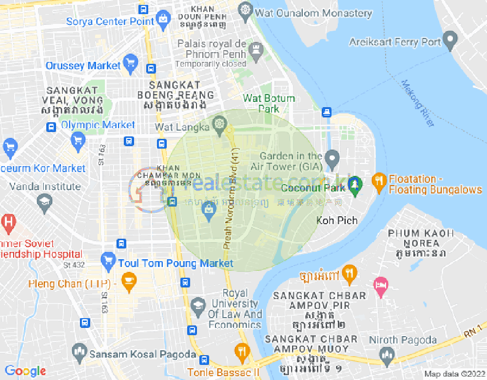 ផែនទី ទួលទំពូង១, ចំការមន, ភ្នំពេញ