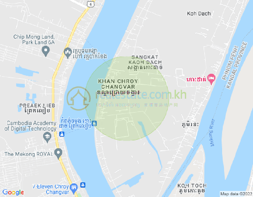 수정화구, 프놈펜 지도