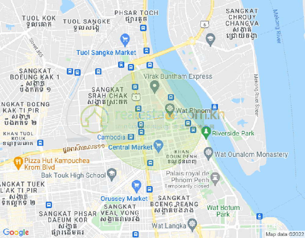 Mapa: Chakto Mukh, Daun Penh, Phnom Penh