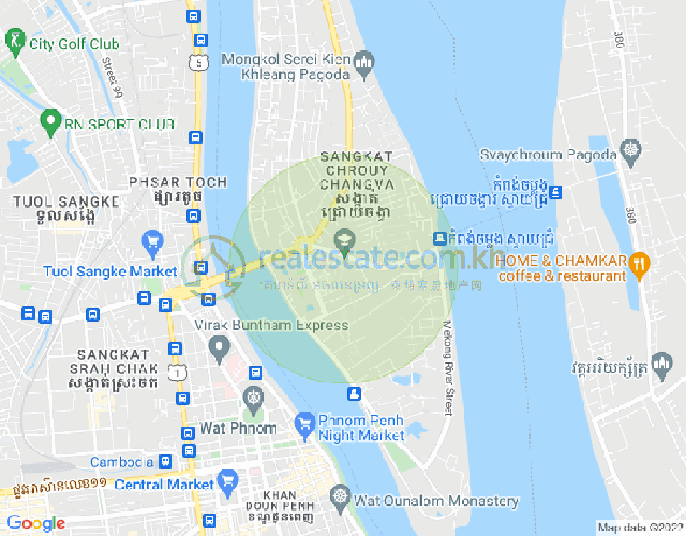 Map of Chroy Changvar, Phnom Penh