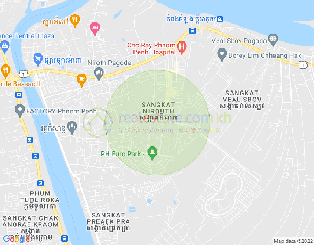 Nirouth分区, 铁桥头区, 金边地图