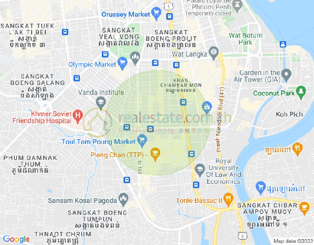 ផែនទី ទួលទំពូង១, ចំការមន, ភ្នំពេញ