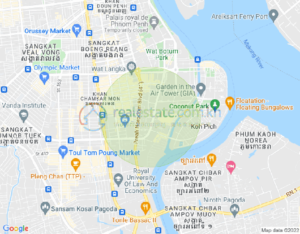ផែនទី ទួលទំពូង១, ចំការមន, ភ្នំពេញ