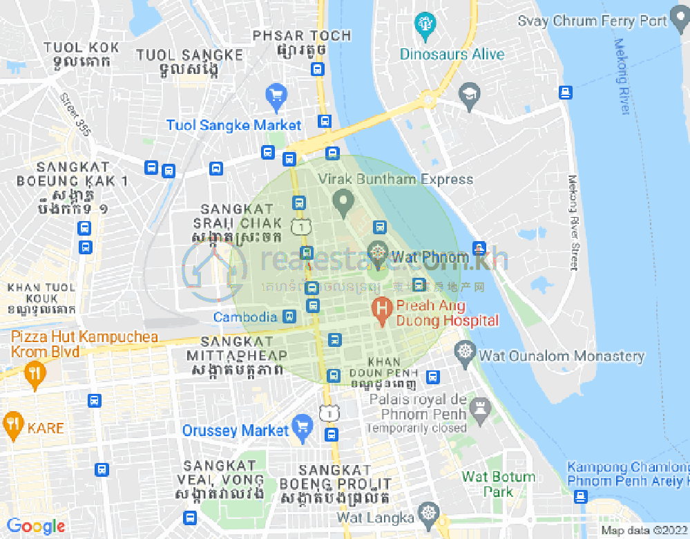 斯拉甲, 隆边区, 金边地图