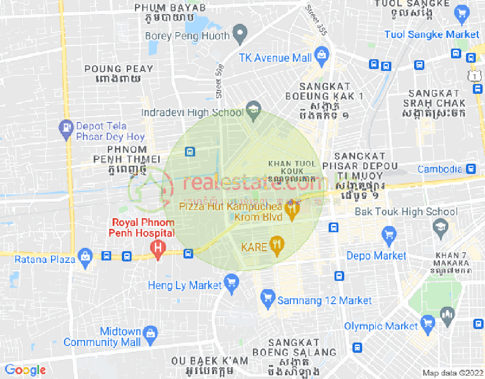 ផែនទី បឹងកក់២, ទួលគោក, ភ្នំពេញ