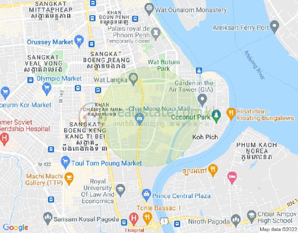 주더분1구역, 짬까몬, 프놈펜 지도