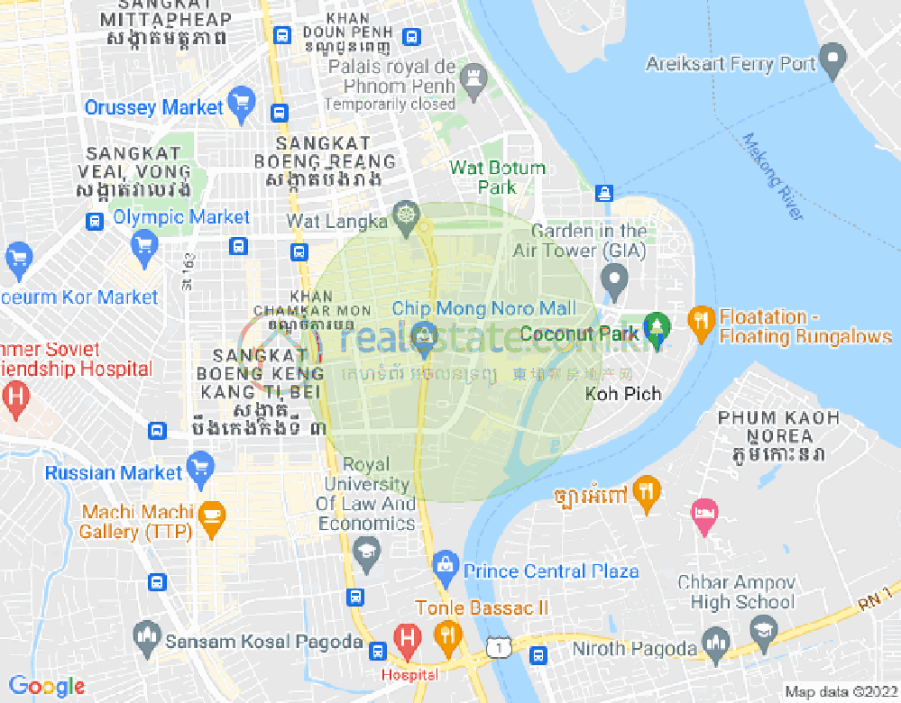 Toul Svay Prey 1镇, 波哥堪, 金边地图