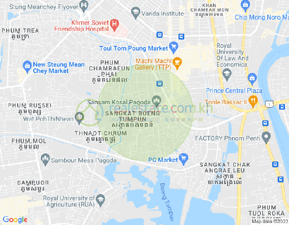 Mapa: Boeung Tumpun 1, Meanchey, Phnom Penh