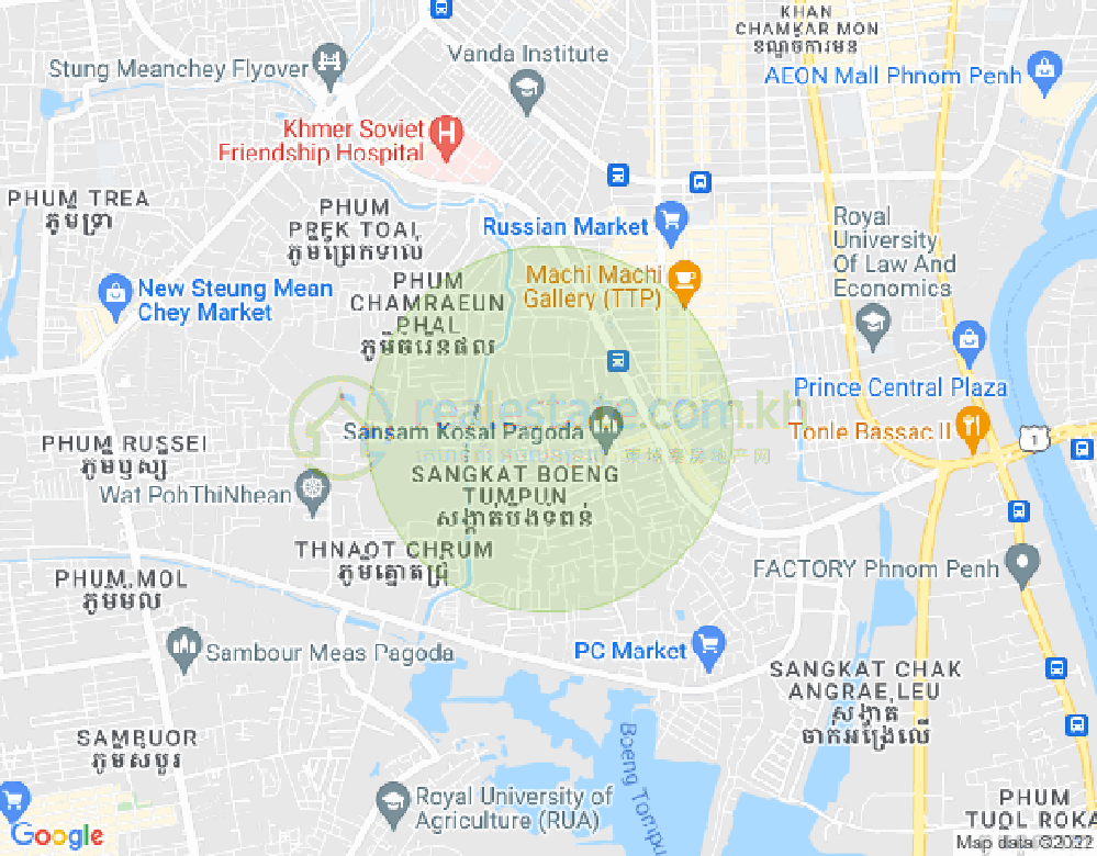 Mapa: Boeung Tumpun 1, Meanchey, Phnom Penh