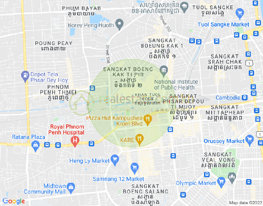 แผนที่ ตึกลอัก 1, ตuolโกก, พนมเปญ
