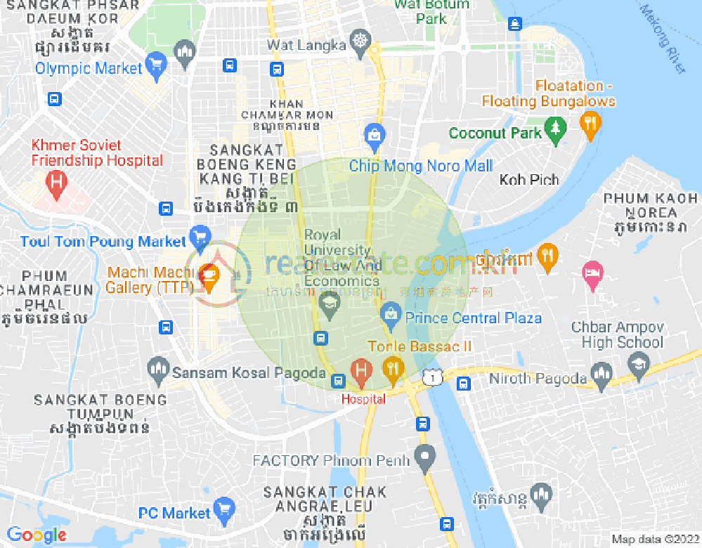 ផែនទី បឹងកេងកង១, បឹងកេងកង, ភ្នំពេញ
