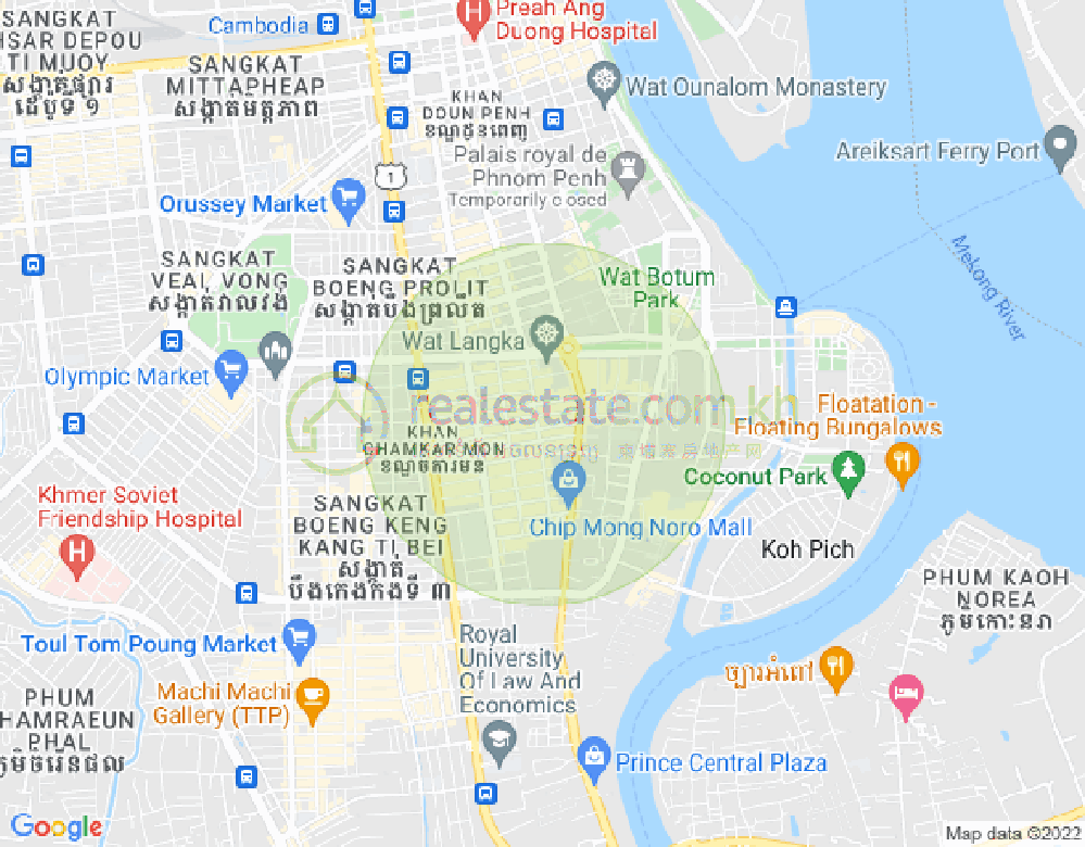 ផែនទី បឹងកេងកង១, បឹងកេងកង, ភ្នំពេញ