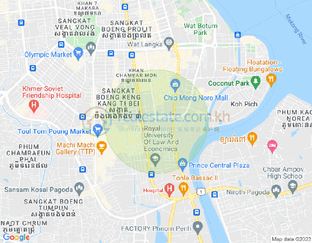 ផែនទី បឹងកេងកង១, បឹងកេងកង, ភ្នំពេញ