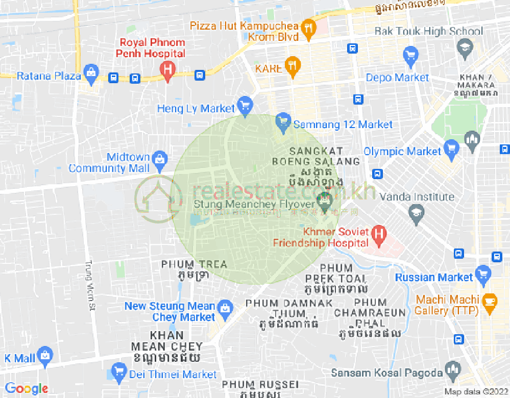 Krang Thnong分区, 森速区, 金边地图