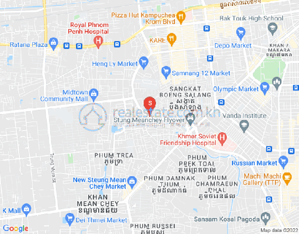 Krang Thnong分区, 森速区, 金边地图