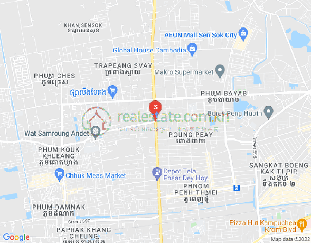 Mapa: Phnom Penh Thmey, Sen Sok, Phnom Penh