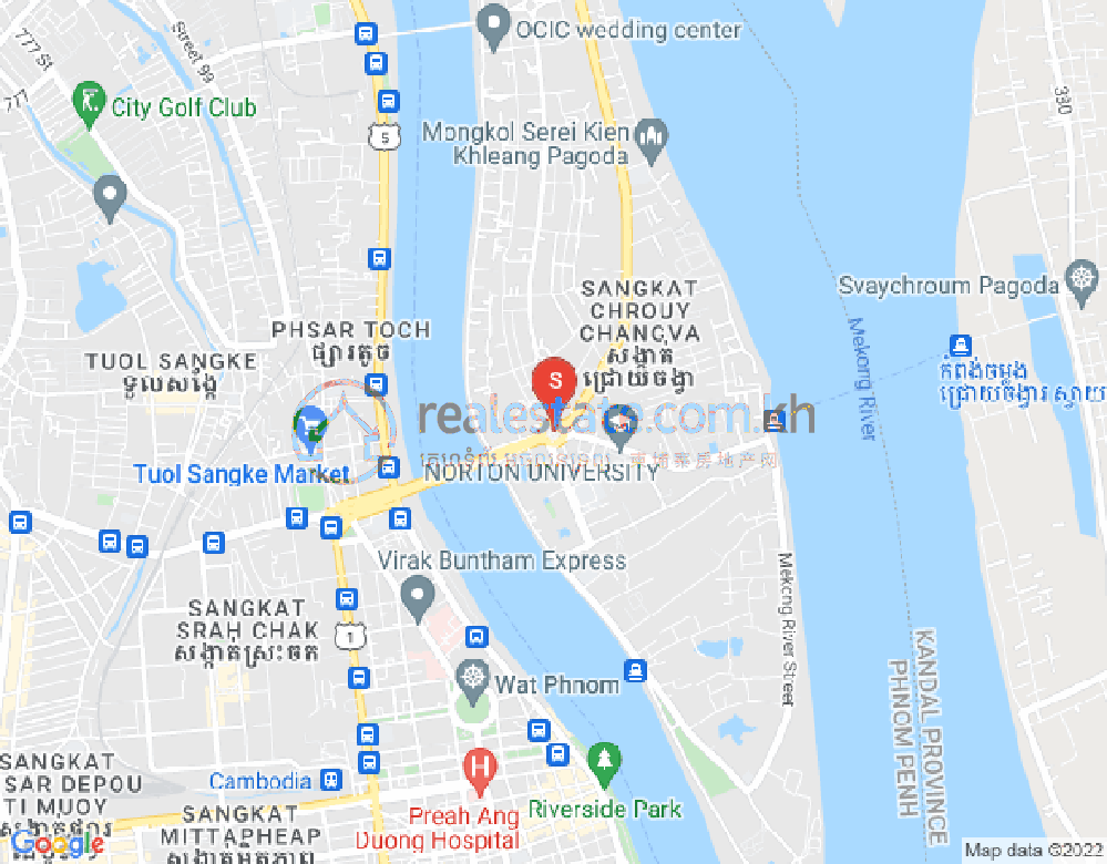 Map of Preaek Lieb, Chroy Changvar, Phnom Penh